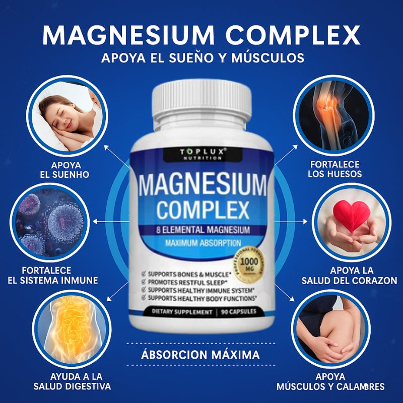 Magnesio Complex™ 8 en 1 - Equilibrio Corporal Completo 1000mg