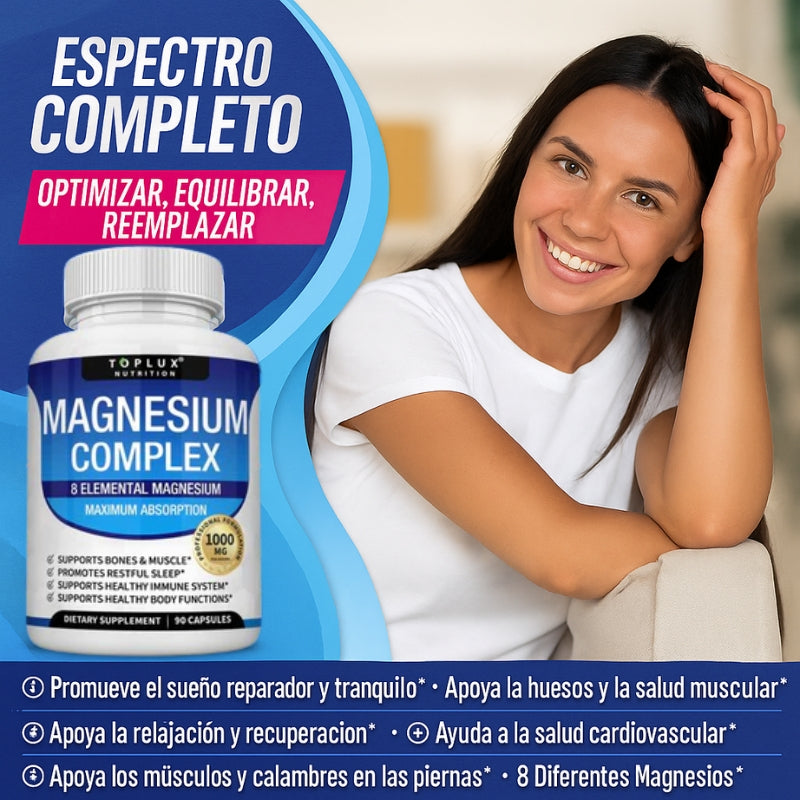 Magnesio Complex™ 8 en 1 - Equilibrio Corporal Completo 1000mg