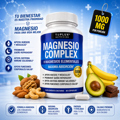 Magnesio Complex™ 8 en 1 - Equilibrio Corporal Completo 1000mg