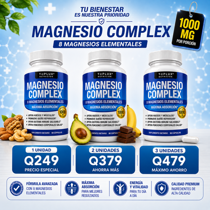 Magnesio Complex™ 8 en 1 - Equilibrio Corporal Completo 1000mg