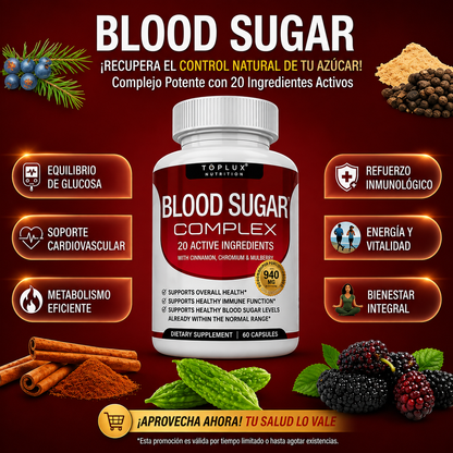 Blood Sugar™ - Suplemento para Apoyar Niveles Saludables de Glucosa