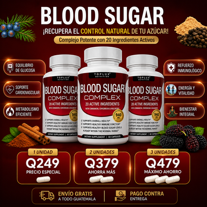 Blood Sugar™ - Suplemento para Apoyar Niveles Saludables de Glucosa