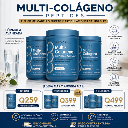 NeoCell Multi-Colageno Peptides | Piel Firme, Cabello Fuerte y Articulaciones