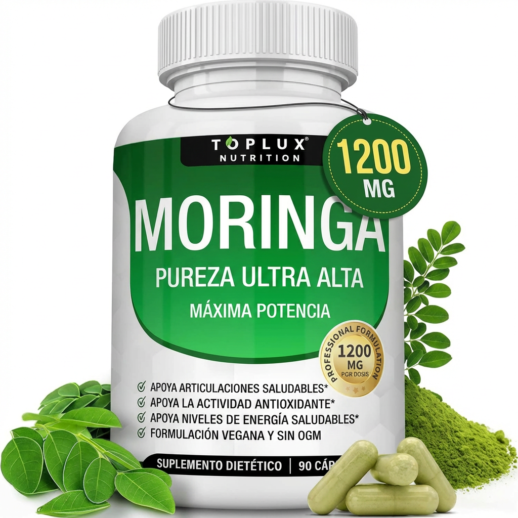 Moringa 1200mg | Energía, Vitalidad y Apoyo Inmunológico