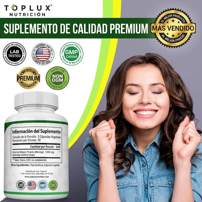 Moringa 1200mg | Energía, Vitalidad y Apoyo Inmunológico