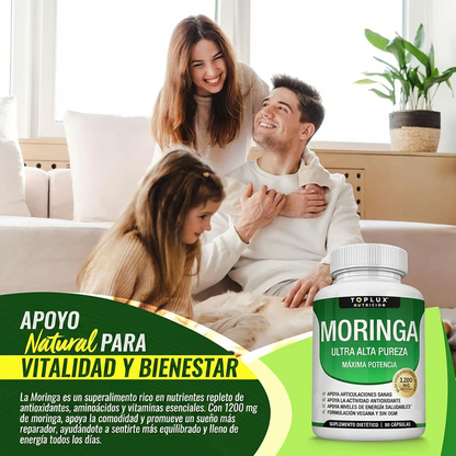 Moringa 1200mg | Energía, Vitalidad y Apoyo Inmunológico